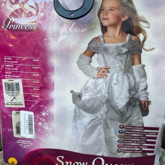 Snow Queen-Kid’s Size S/M Silver & White Rubie’s Halloween Costume NWT - Picture 3 of 6